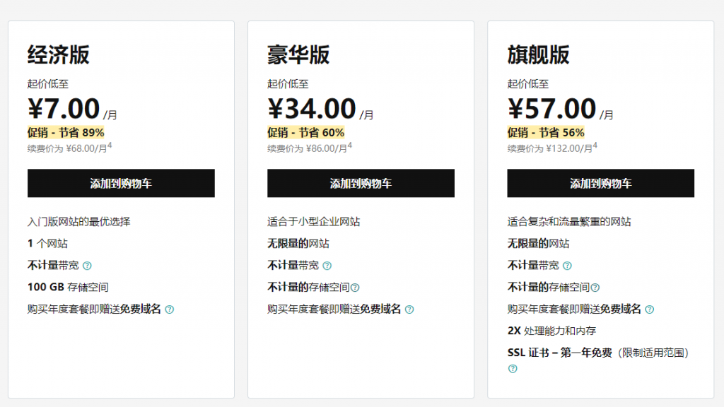 GoDaddy方案图片