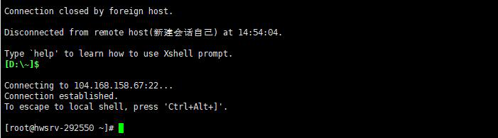 HostGator Linux VPS连接成功