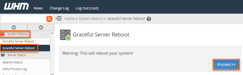 从 WHM [VPS/Dedi] 重启